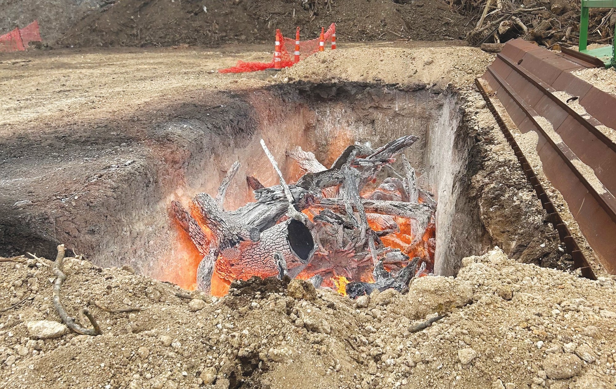 Image of new burn process being used at Fort Cavazos