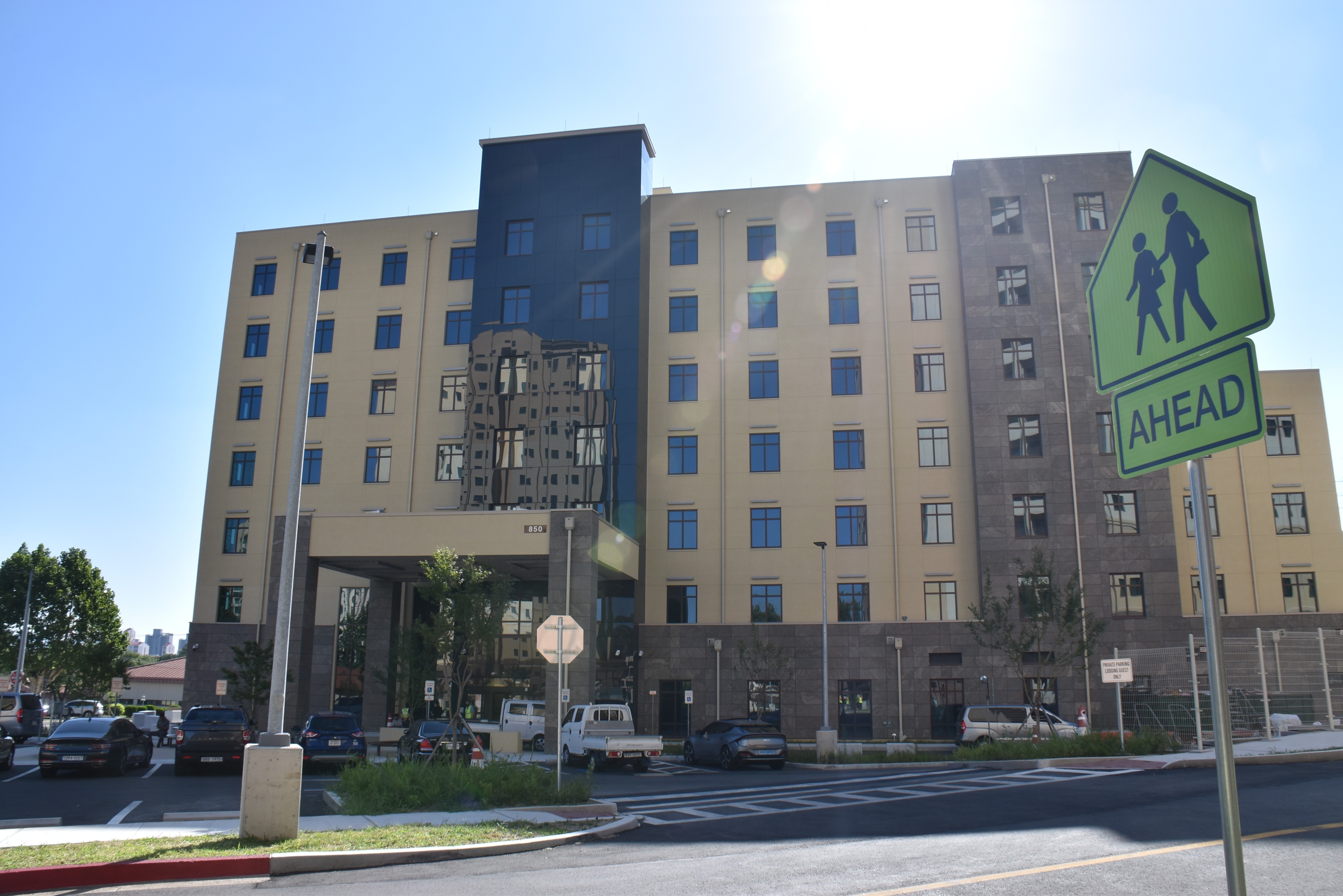 Image of camp walker building in front view