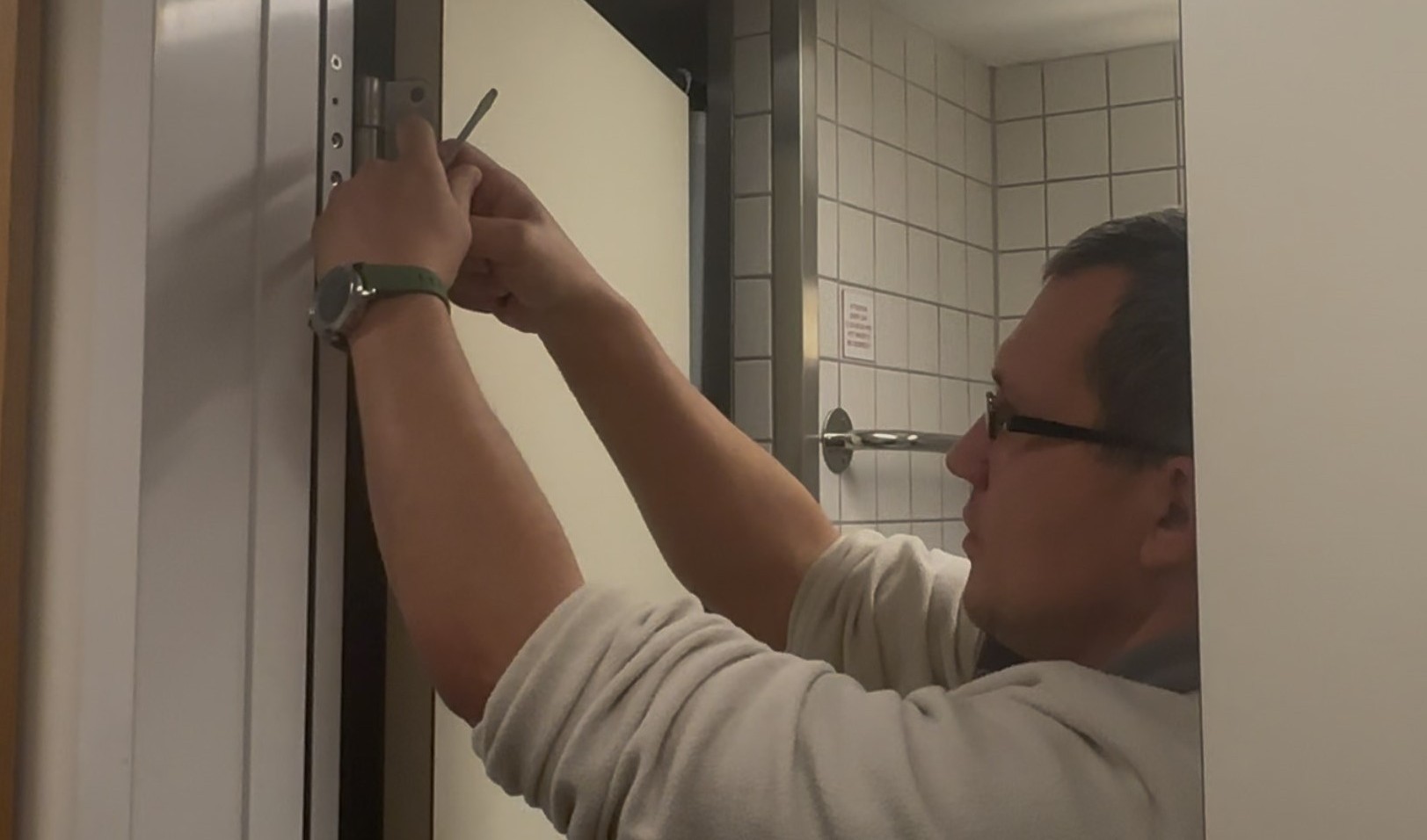 image of a door being repaired